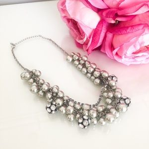Brushed Silver Statement Necklace